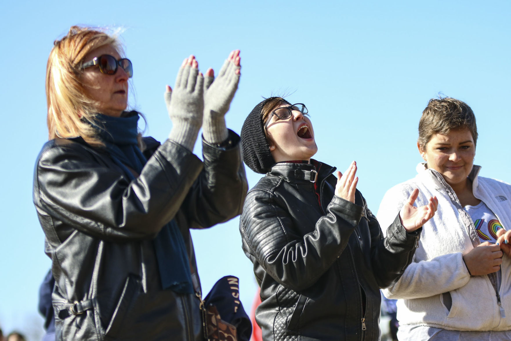 Participants cheer